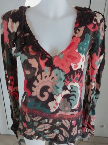 Pull kenzo bariolé vintage 100%laine