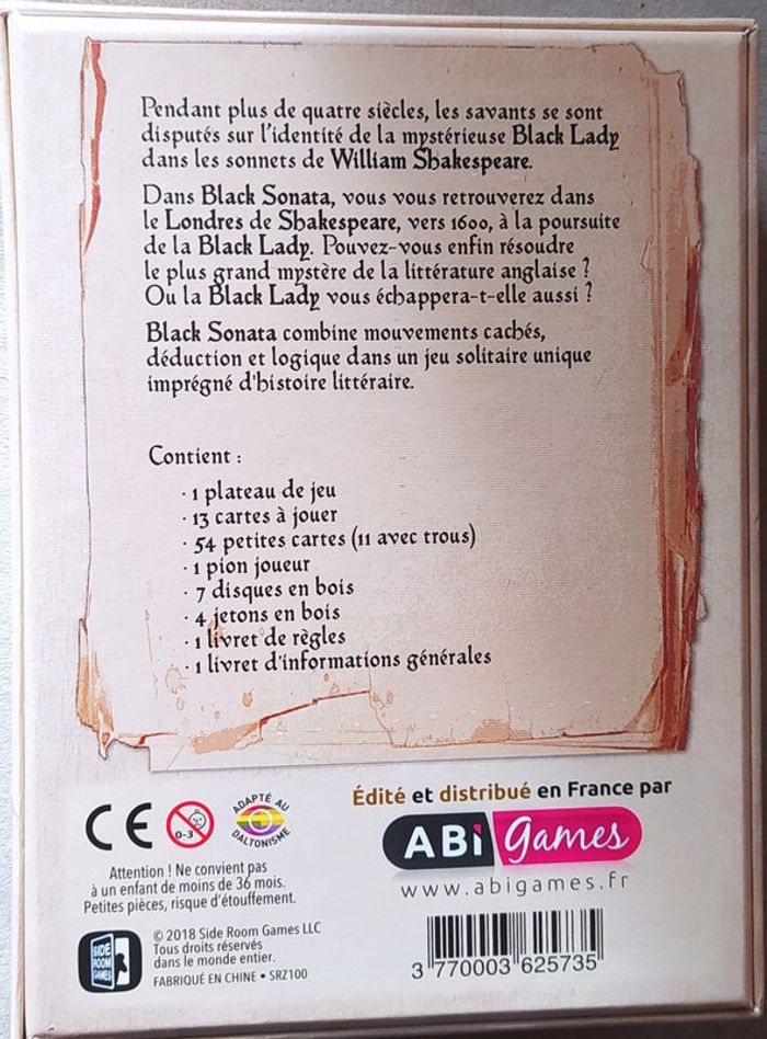 Black sonata - Jeu de société neuf - photo numéro 2