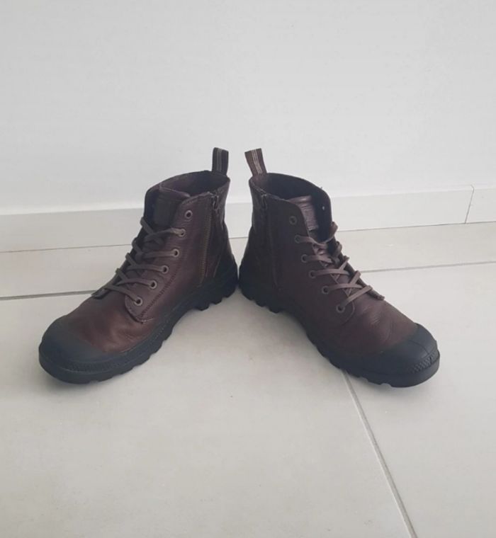 🥾 Bottines Palladium Homme Marron en Cuir - photo numéro 3