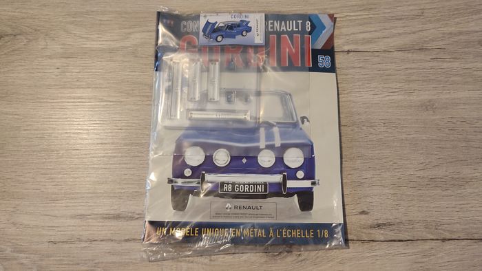 Fascicule complet scellé numéro 58 n°58 Renault R8 Gordini 1/8 1/8ème Eaglemoss Collections #D61