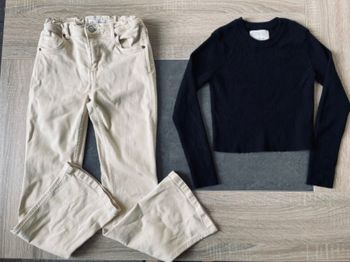 Tenue jeans & teeshirt ML Zara 11-12 ans tbe