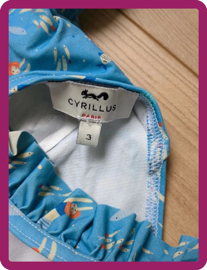 Maillot de bain une pièce à froufrou motif sirène Cyrillus 3 ans - photo numéro 4