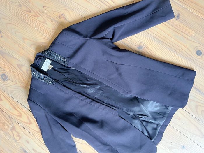 Veste  blazer H&M bleu marine 42 - photo numéro 3