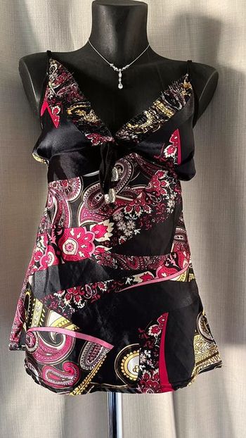Débardeur à motif aspect satin taille 36 S