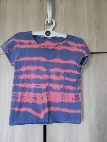 T shirt tie & die bleu & violet 6 ans