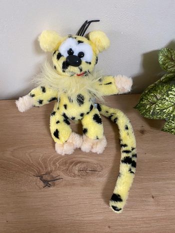 Doudou peluche marsupilami jaune noir nounours