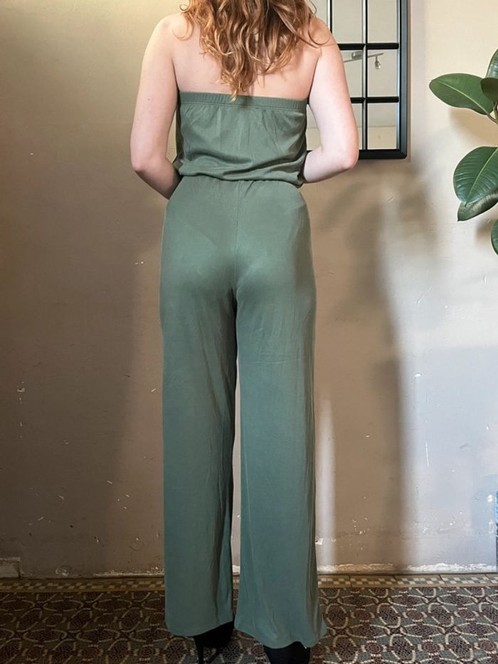Combinaison bandeau kaki ample marqué à la taille - photo numéro 8