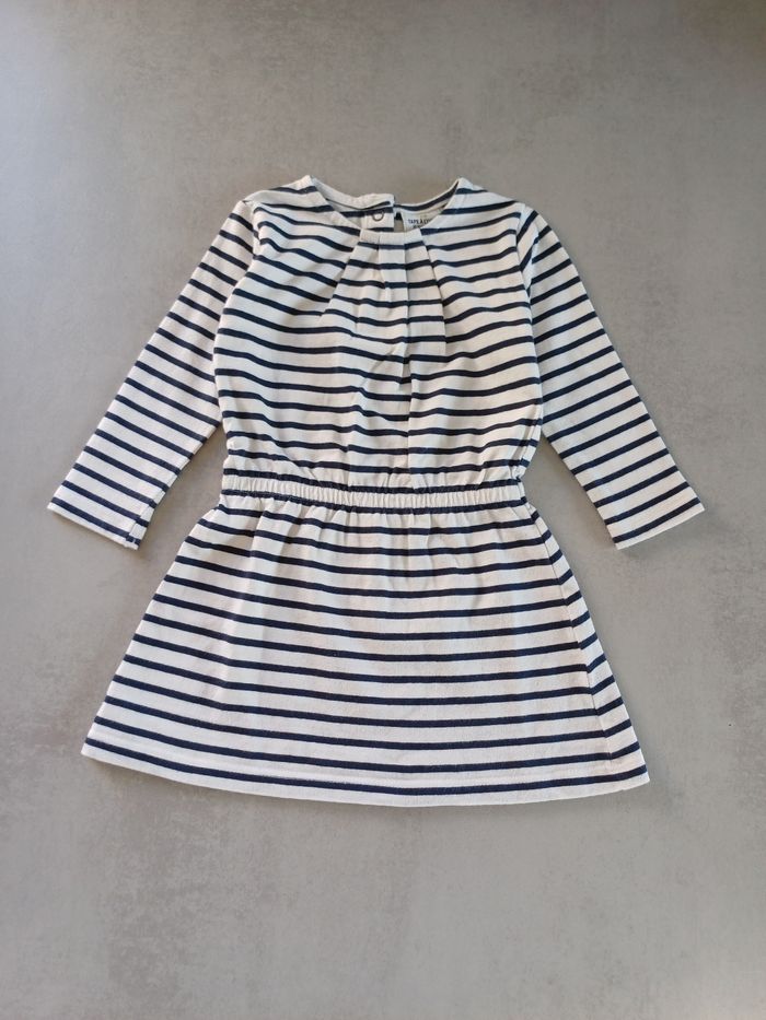 Robe manches longues marinière TAO 18 mois comme neuve