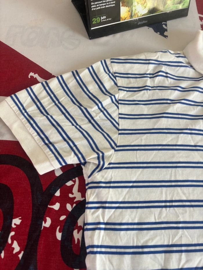Polo Ralph Lauren taille S à rayures blanche et bleu - photo numéro 12