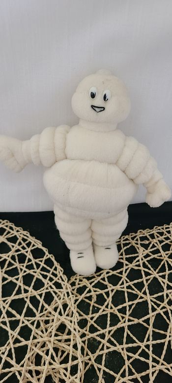 Doudou Peluche Michelin Blanc Ecru Bibendum Raynaud Blois