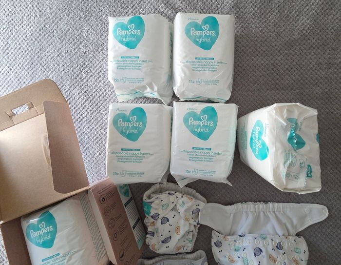 “Lot Pampers Hybrid complet NEUF – 3 couches + 90 inserts – 3 à 16kg” - photo numéro 3