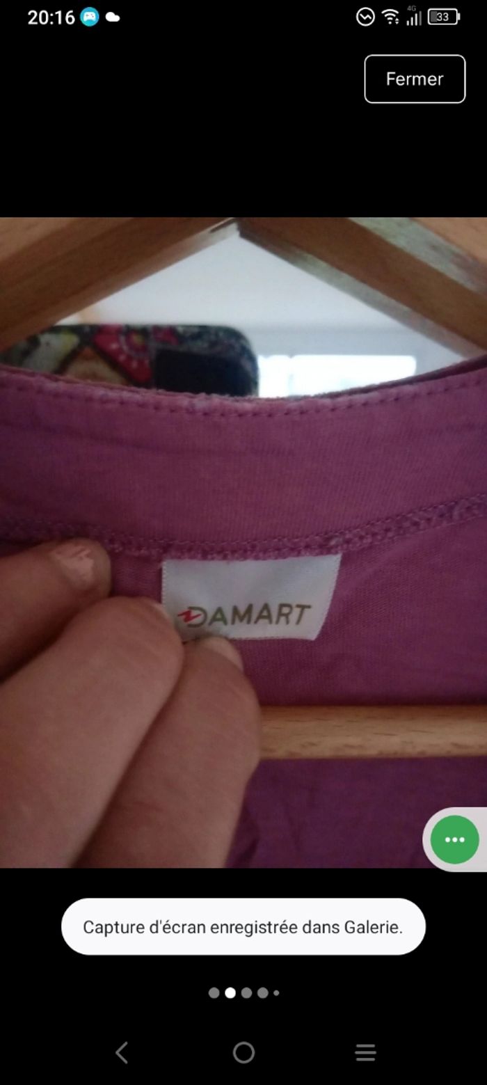 Haut de nuit s manches longues c79 - photo numéro 2