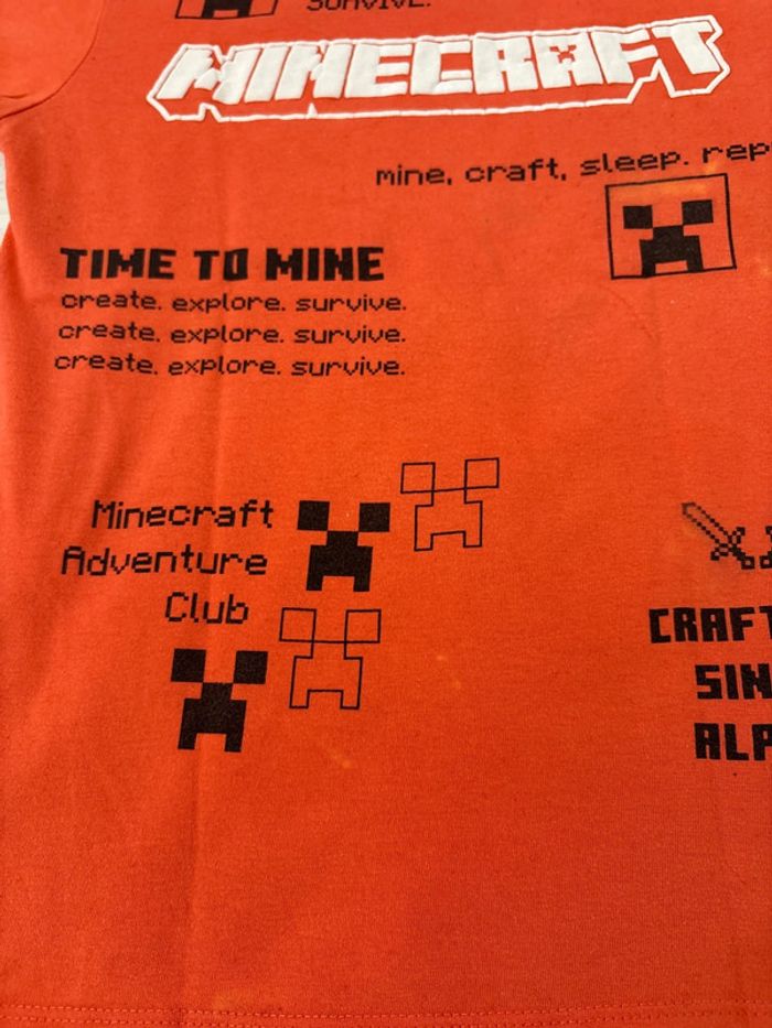 Maillot Minecraft garçon taille 8 ans - photo numéro 2