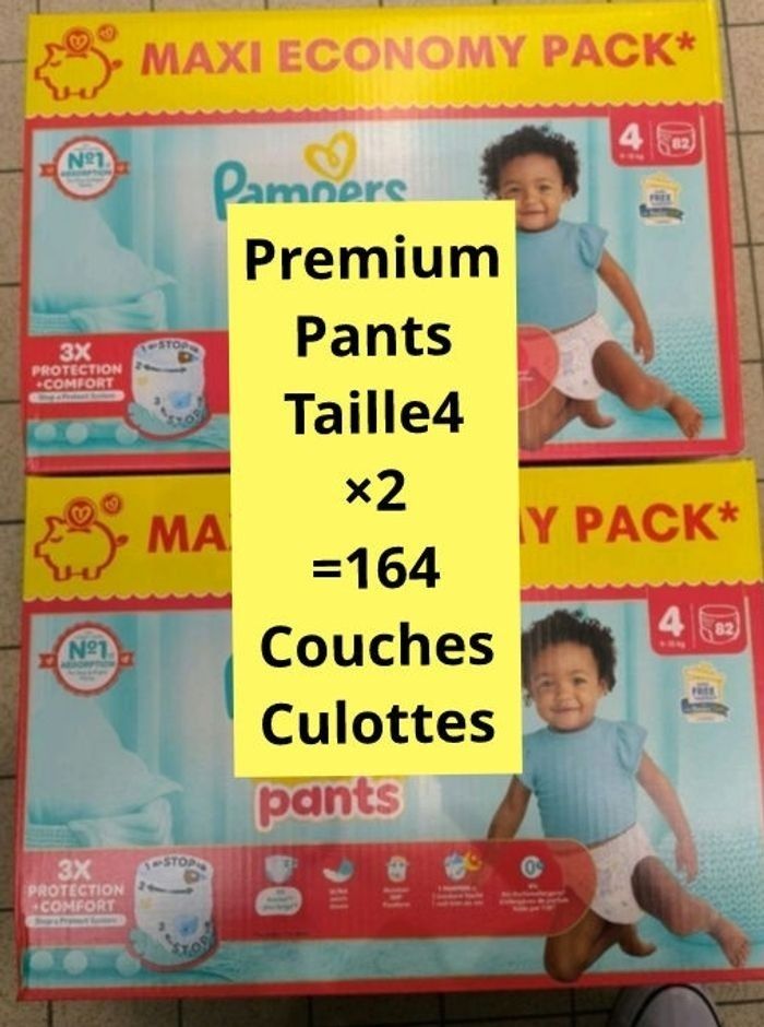 Couches pampers taille 4 pants premium