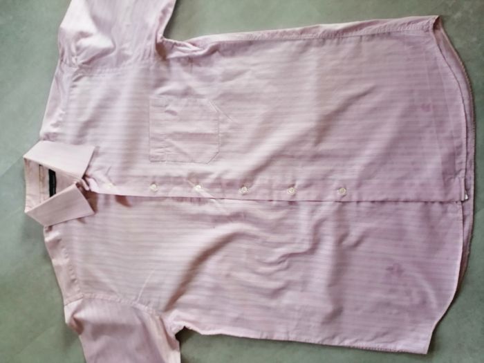 chemise manches longues à rayures rose et blanche 40 Pierre Clarence - photo numéro 3