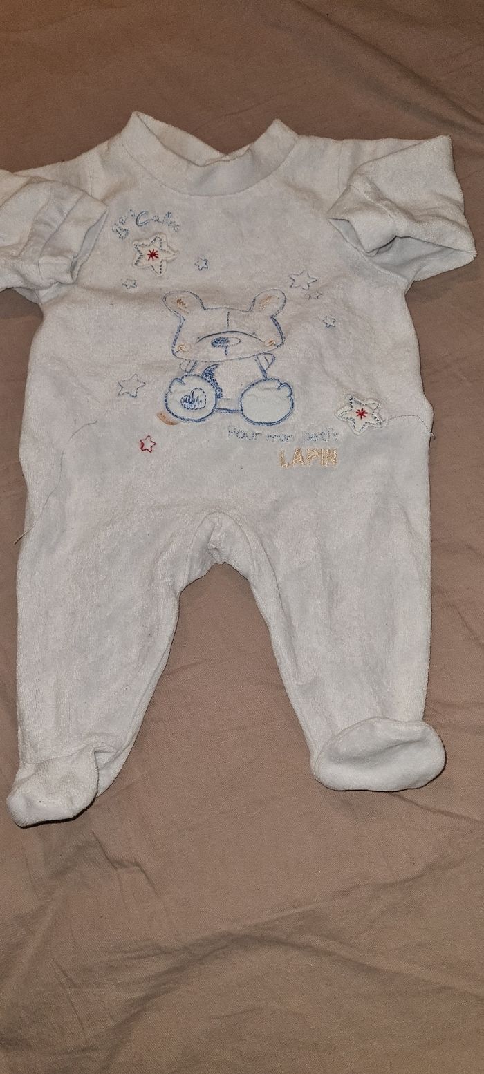 Pyjama velours 1 mois