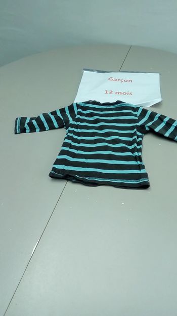 T.shirt m' marron et bleu