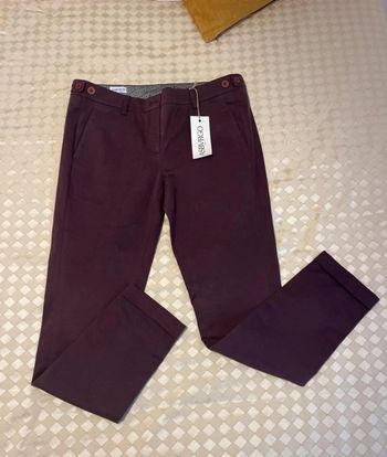 Pantalon chino bordeaux