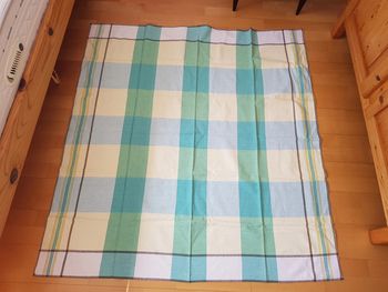 Lot une nappe et six serviettes vintage
