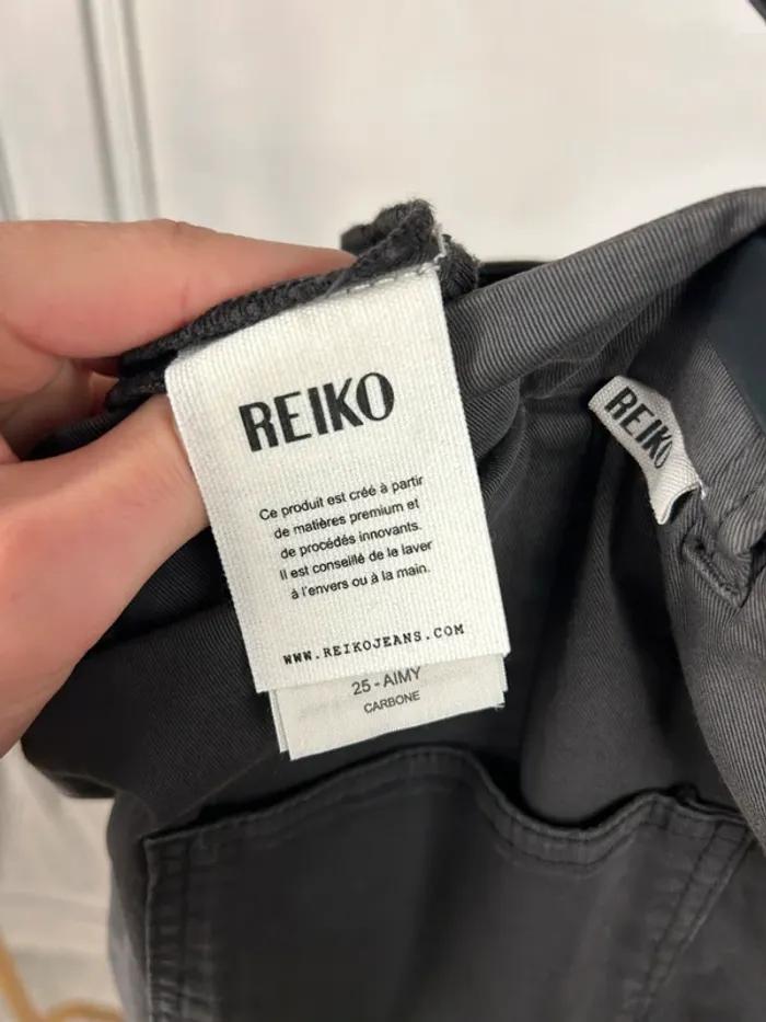 Pantalon cargo taille haute Gris Reiko W25 neuf - photo numéro 8