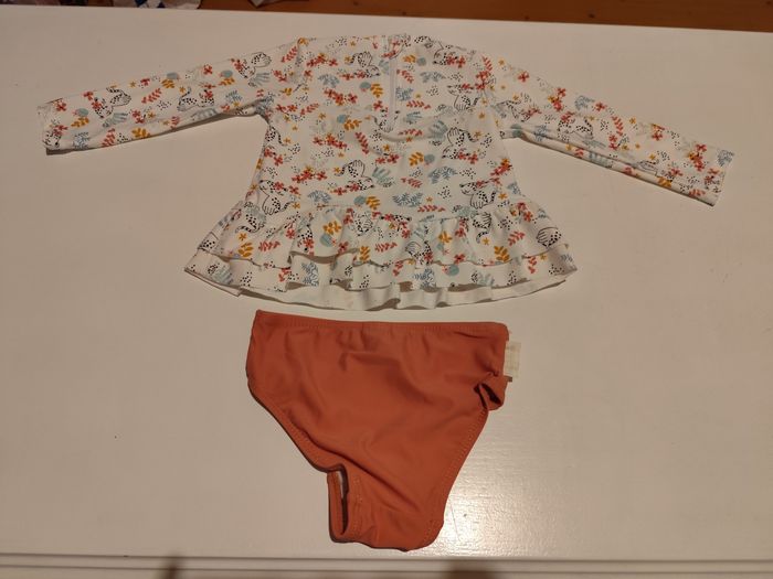 Maillot de bain 2 pièces Petit Béguin 12 mois bébé fille - photo numéro 2