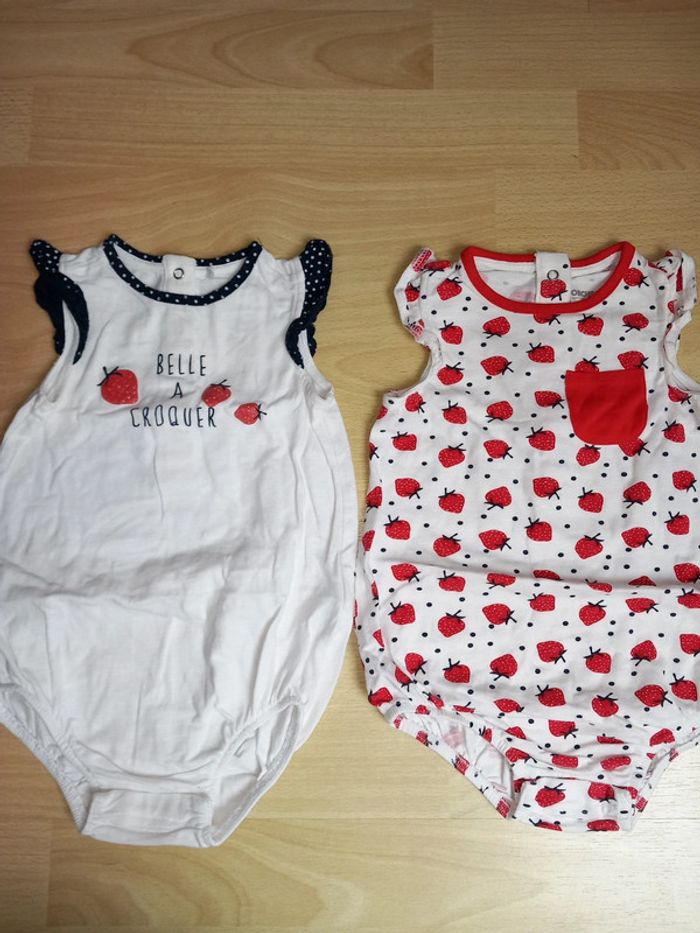 Robe fraises🍓 avec ses 2 bodies 18 mois Excellent état - photo numéro 5