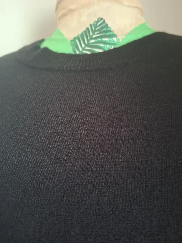 Pull noir basique col rond femme S, neuf - photo numéro 3