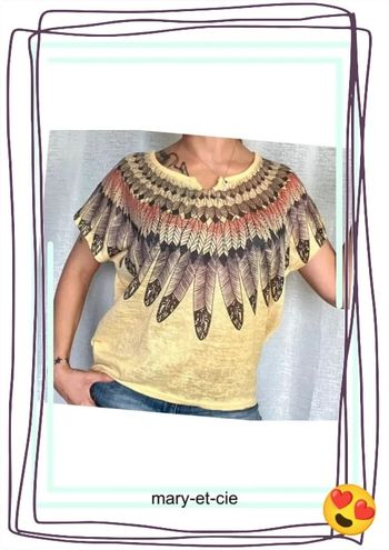 SOLDÉ - Blouse ample manches courtes taille unique