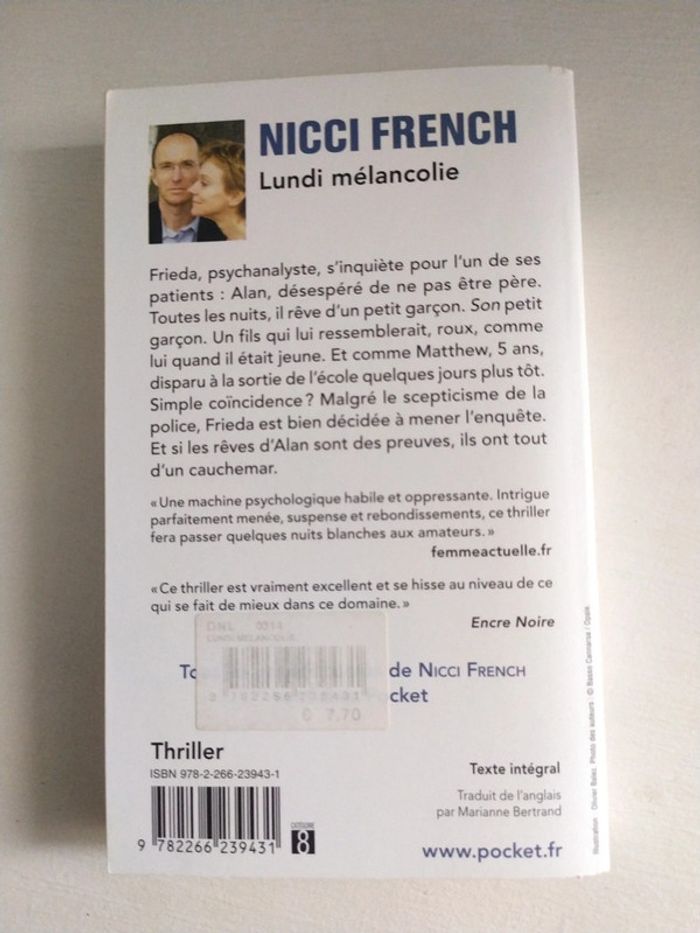 Lundi Mélancolie de Nicci French - photo numéro 2