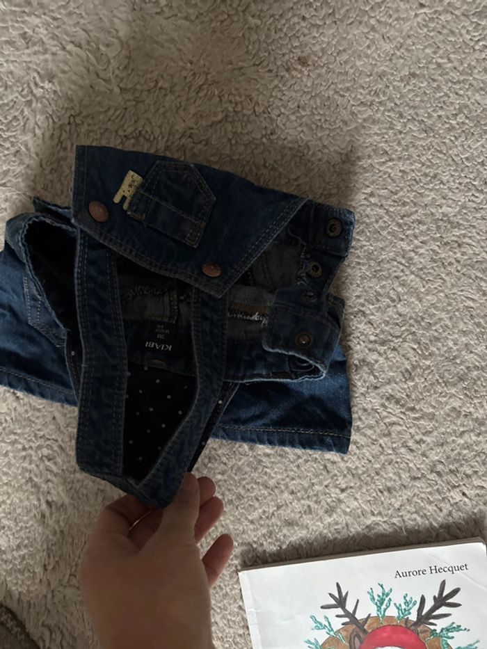 Salopette jeans 3 mois très bon état - photo numéro 3