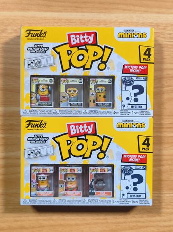 Lot 2 Boîtes Bitty Pop! Minions - 8 Figurines dont 2 MYSTÈRE