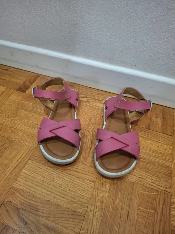 Sandales chaussures rose fille gemo taille 28 - photo numéro 4