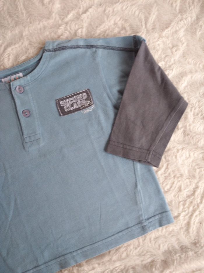 Polo tee shirt chemise manches longues Garçon 23 mois Second class Babibou 100% coton - photo numéro 4