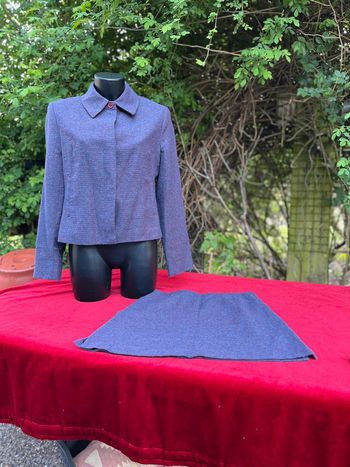 Tailleur Camaïeu T 42 Bleu prune chiné