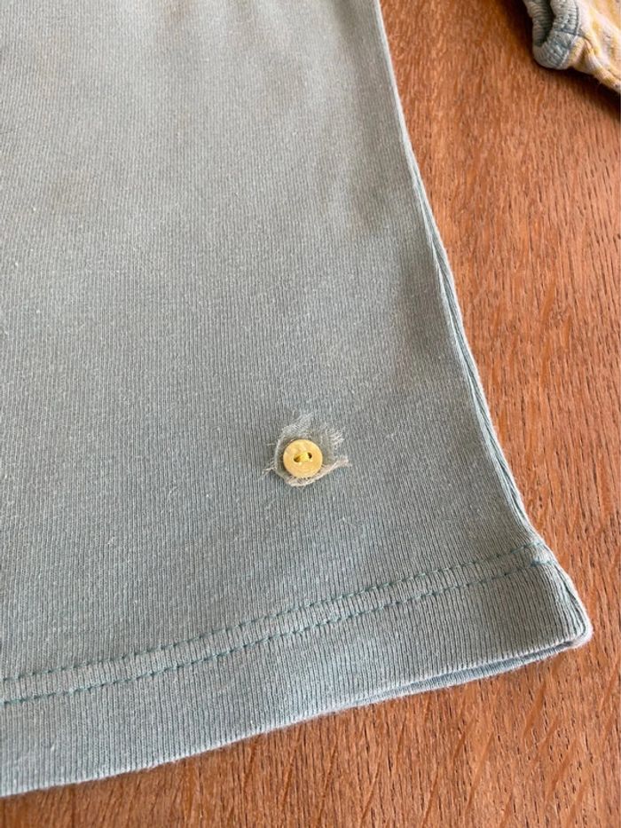 Duo de tee-shirt et débardeur Jacadi taille 6 ans vert et turquoise - photo numéro 3