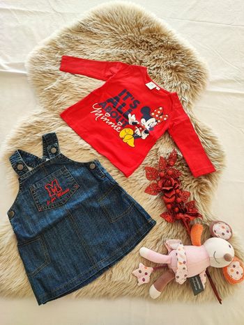 Ensemble Minnie robe jeans 6 mois