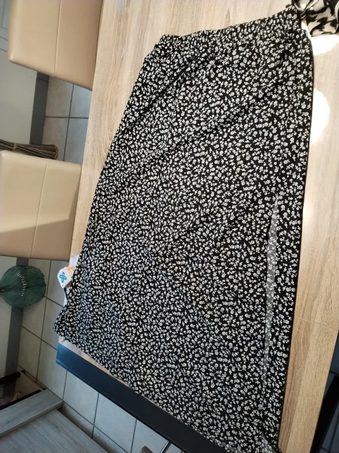 Jupe longue fendue été taille élastique - photo numéro 2