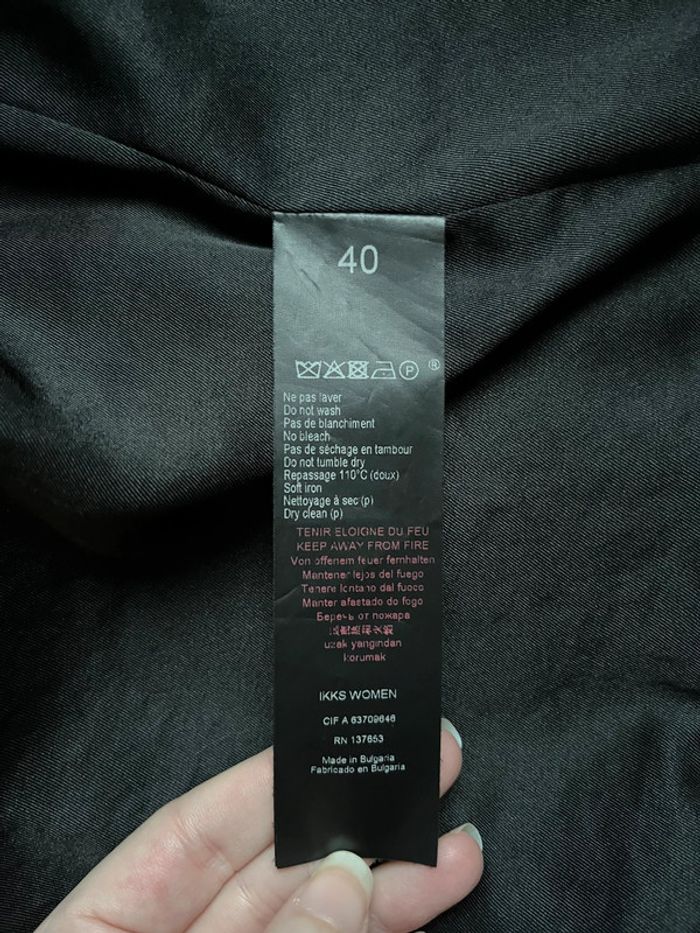 Veste blazer rayures noires et argentées en velours - photo numéro 16