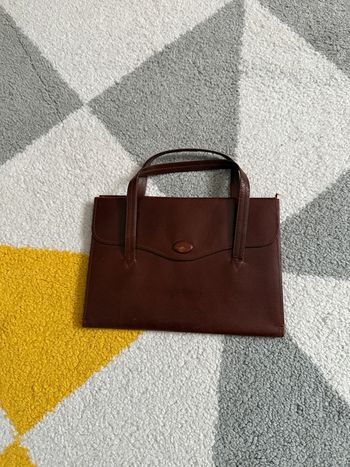 Petit porte-documents en cuir vintage