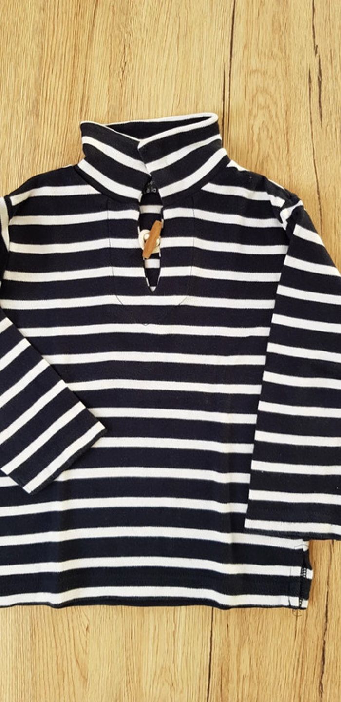 Tee-shirt ML marin garçon