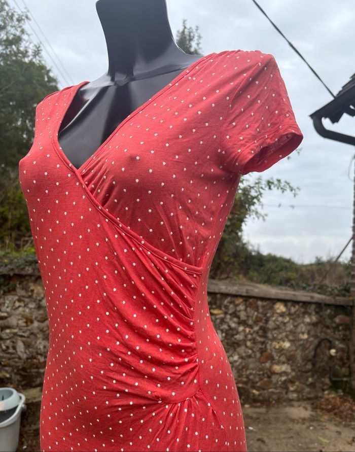 📌 Robe rouge à pois Bronzini – Taille 36 - photo numéro 4