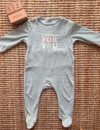 Pyjama velours Kiabi 12mois / 74cm