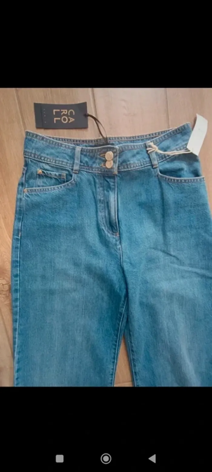 Jeans jambes larges neuf Caroll 36 - photo numéro 2