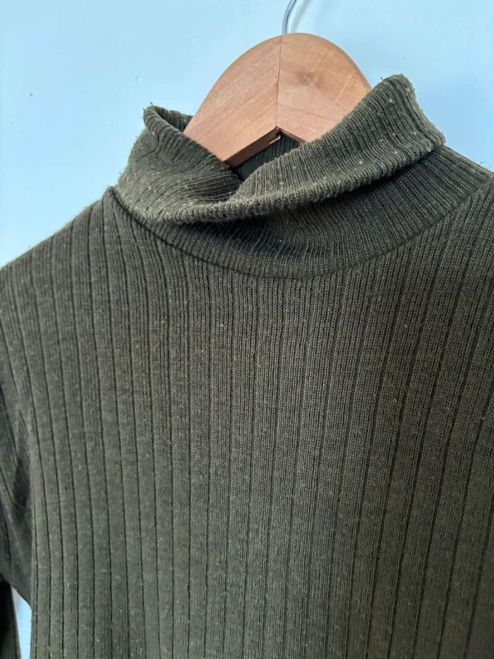Pull col roulé kaki - photo numéro 2