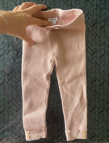 Legging côtelé rose poudré – Vertbaudet – 18 mois
