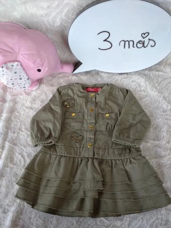 Robe manches longues Fille 3 mois Papillon Tissaia 100% coton