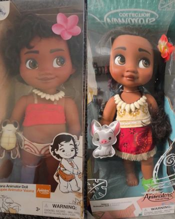 Lot de 2 poupées Disney animator Vaiana neuves