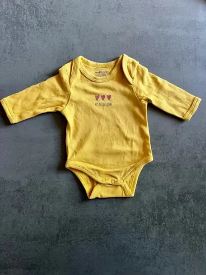 Lot 3 bodys 1 mois manches longues - photo numéro 2