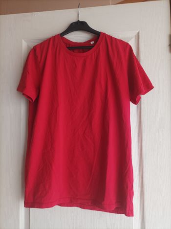 T-shirt uni rouge taille L