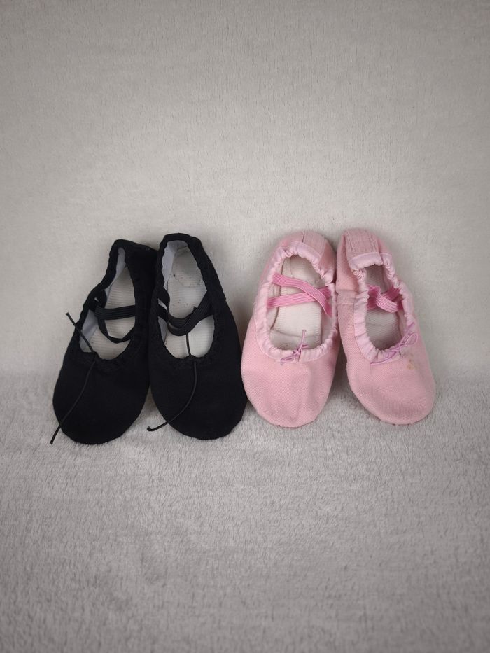 Lot x2 Paires de Chaussons de danse classique fille pointure 25